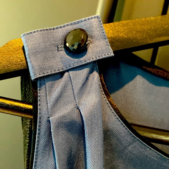 Club Monaco blue and black fit and flare dress size 4 - Picture 3 of 5